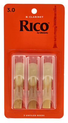 DAddario Woodwinds Rico Bb- Clar 3.0 - 3-Pack