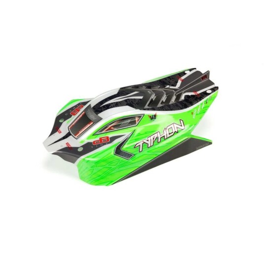 Arrma 402272 Body Green Trim with Decals: TYPHON 4X4 MEGA