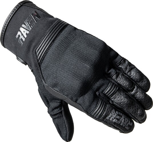 MC-Hansker Raven Transalpina Air LT-TX Kort Dame Svart S