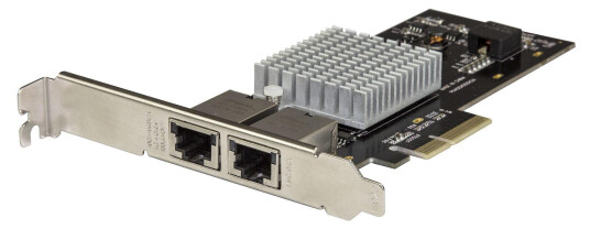StarTech Dual Port 10G PCIe Network Adapter Card - Intel-X550AT 10GBASE-T PCI Express 10GbE Multi Gigabit Ethernet 5 Speed NIC 2port -