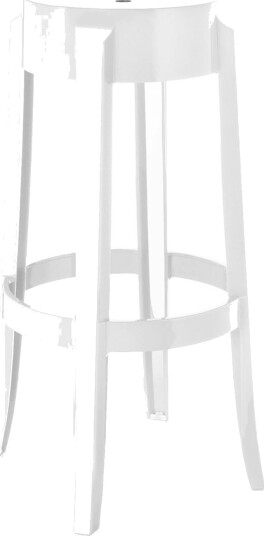 Kartell Charles Ghost Barkrakk H75 Blank Hvit