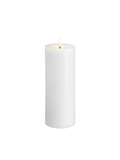 Moods & More LED pillar candle   Melted Classic white   74x200 mm