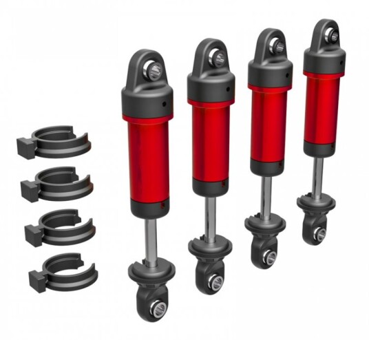 Traxxas 9764 RED Shocks Alu Complete w/o springs 4 TRX-4M