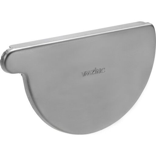 VMZINC Endestykke For Halvrund Takrenne Zink Natur VMZINC Endestykke For Halvrund Takrenne Zink Natur