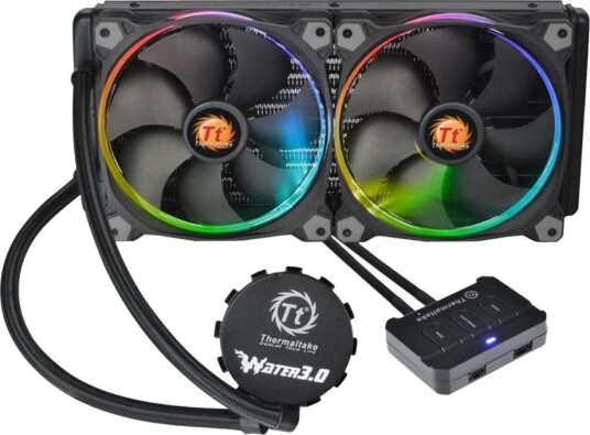 Thermaltake Water 3.0 Riing RGB 280 CPU Vannkjøler 140mm Svart Thermaltake Water 3.0 Riing RGB 280 CPU Vannkjøler 140mm Svart