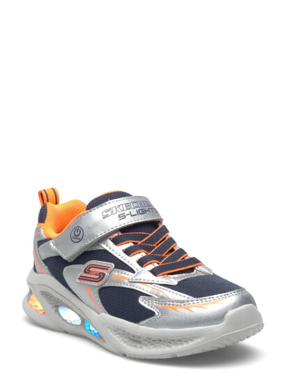 Skechers Boys Skechers Meteor Lights Silver 30 Skechers Boys Skechers Meteor Lights Silver 30