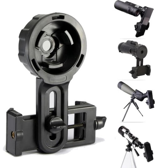 Universal Telefonadapter - Adapter for Kikkert, Teleskop, Monokulær, Spottingscope, Mikroskop - Passer de fleste smarttelefoner