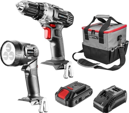 Graphite 58G016 Verktøysett Med Bormaskin Og Batteri 5 Deler Graphite 58G016 Verktøysett Med Bormaskin Og Batteri 5 Deler