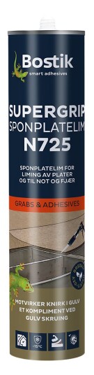 Bostik sponplatelim n725 supergrip 1 l ned til 15 grader