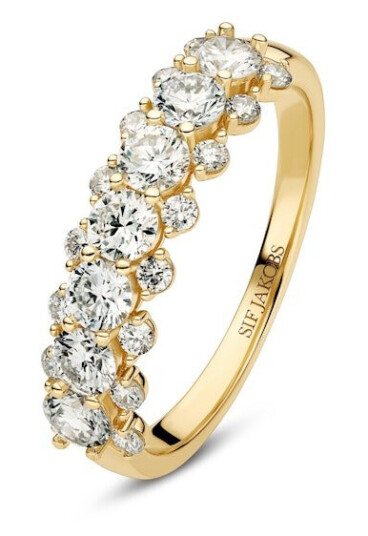 Sif Jakobs Diamond Fior Ring 1.22 ct Gull 56 Eurosize