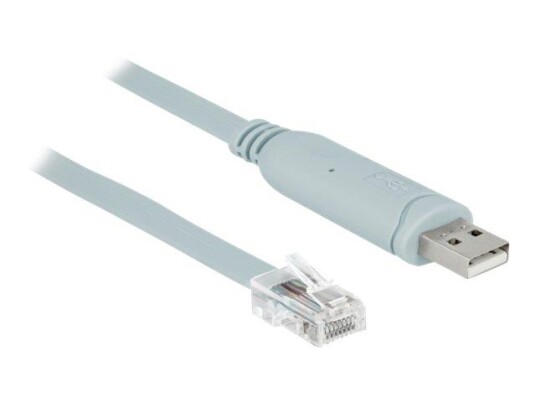 Delock seriell kabel - 1 m - grå