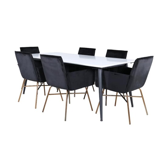 Venture Home Spisegruppe Venture Home Jolie med 6 Annika Stoler Fløyel GR22298
