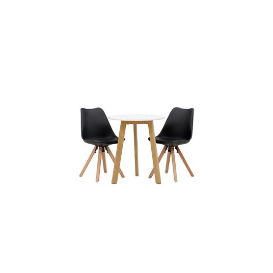 Spisegruppe Venture Home Leonora Ø65 cm med 2 stk Zeno Stoler