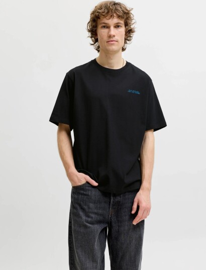 Jack & Jones Jjlemon Tee Ss Crew Neck   Black   M