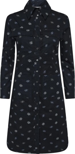 Maison Kitsune Fitted Shirt Dress   Black   XS