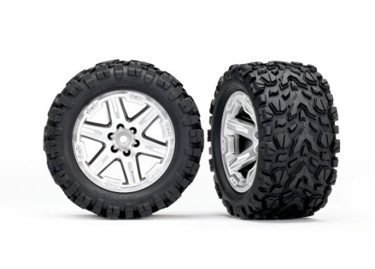 Traxxas 6773R Tires & Wheels Talon Extreme/RXT Satin Chrome 2.8" Traxxas 6773R Tires & Wheels Talon Extreme/RXT Satin Chrome 2.8"