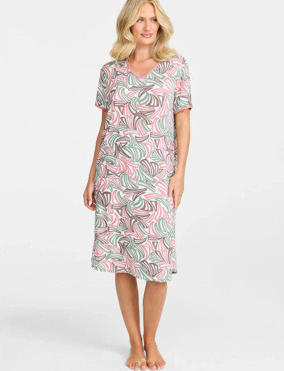 Damella of Sweden Nightdress Short Sl Pink S Damella of Sweden Nightdress Short Sl Pink S