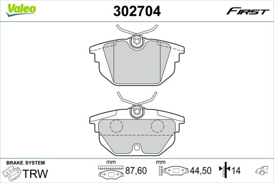 Bremseklosser VALEO 302704