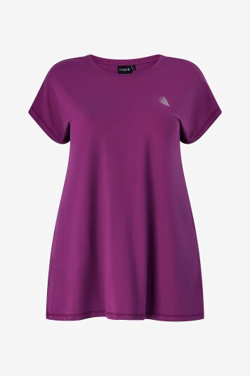 Zizzi - Trenings t-skjorte aBasic S/S Long T-shirt - Lilla