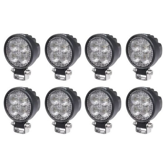 Purelux Arbeidslampe Terrain Black Mini Round 7 cm 12W Bred 8 stk