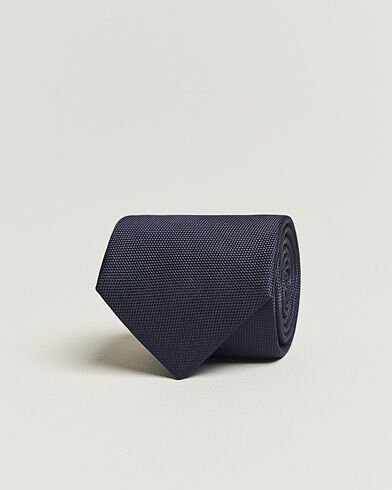 Eton Silk Basket Weave Tie Navy