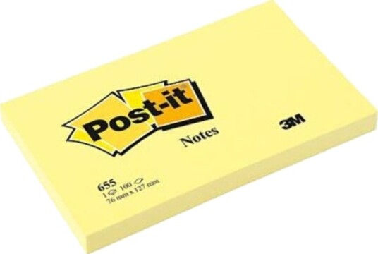 3M 655Y Firkant Gult Papir Polyester 127 Mm 76 Mm 3M 655Y Firkant Gult Papir Polyester 127 Mm 76 Mm