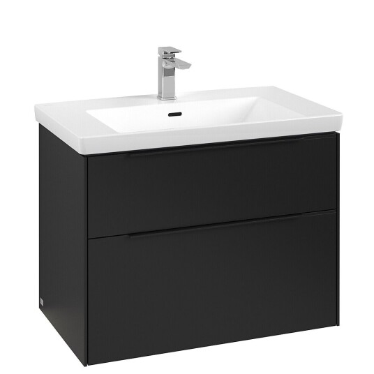 Villeroy & Boch Subway 3.0 Servantskap m/2 skuffer 772x576x478 mm Vulkansort Matt Villeroy & Boch Subway 3.0 Servantskap m/2 skuffer 772x576x478 mm Vulkansort Matt