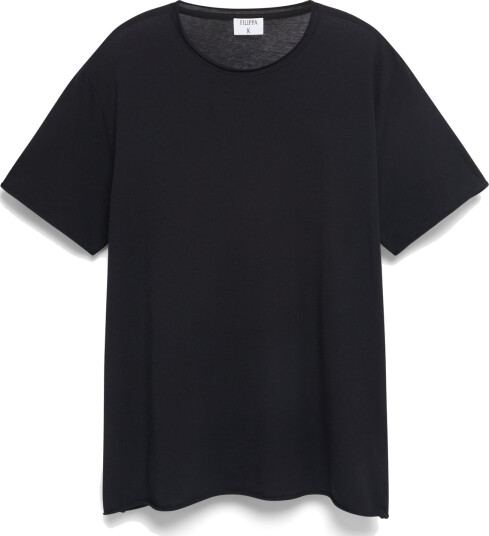 Filippa K Roll Neck Tee - Black - L