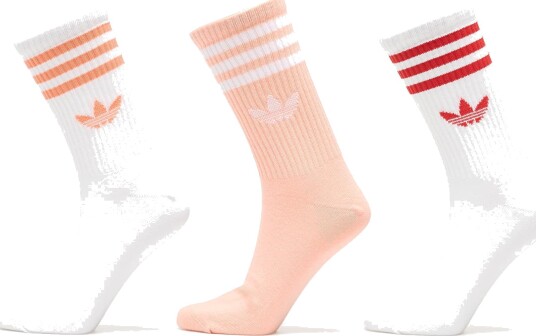 Sokker adidas 3 Stripes Crew Socks 3 Pairs White/ / White XS