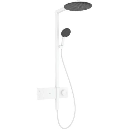 Hansgrohe Raindance Alive S Showerpipe dusjsett, vannsparende, matt hvit Hansgrohe Raindance Alive S Showerpipe dusjsett, vannsparende, matt hvit
