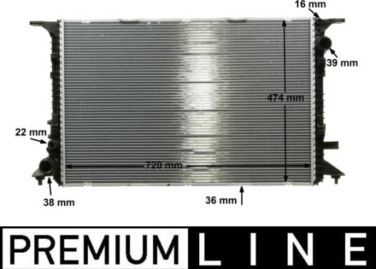 MAHLE CR 1201 000P Radiator motorkjøling MAHLE CR 1201 000P Radiator motorkjøling