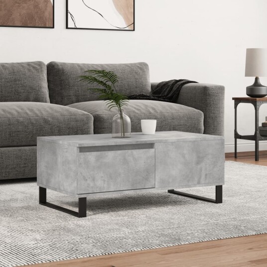 vidaXL Salongbord betonggrå 90x50x36,5 cm konstruert tre