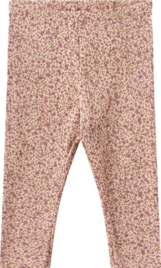 Wheat Leggings Jules Dime Rose Small Blomster Wheat 2 år (92) Leggings Beige Brun Rosa