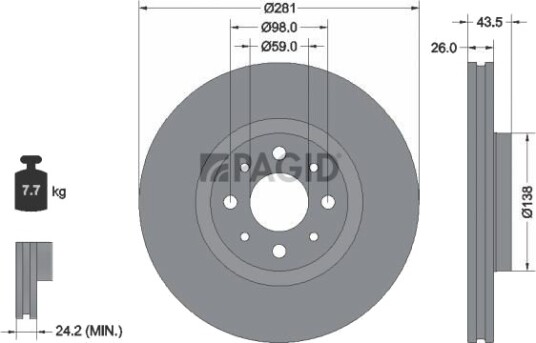 PAGID 56447NC Bremseskive PAGID 56447NC Bremseskive