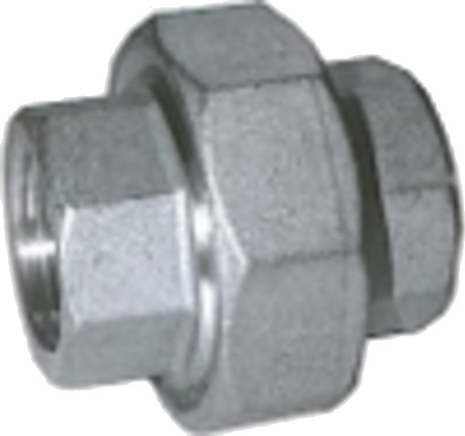 2" union med konisk tetningshylse/hylse AISI 316