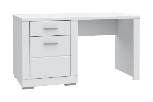Skrivebord Janyha 138 cm med Oppbevaringshylle + Skap Hvit