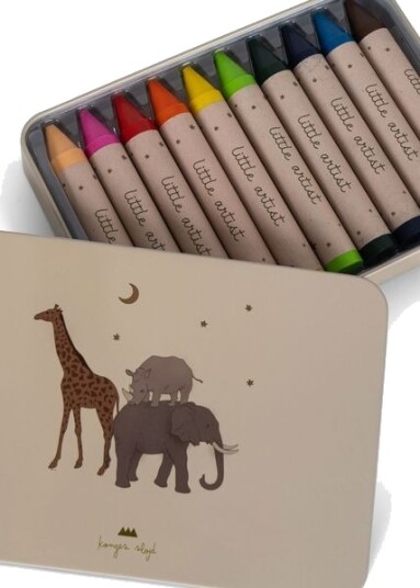 Konges Sløjd crayons bees wax 10pk safari