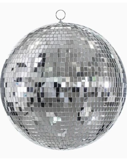 Partydeco Kjempestor Sølvfarget Discokule 40 cm