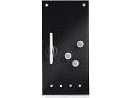 Zeller Glass Magnetiske Tavler Memo Board Svart 20X40 M.Hake 20,0 X 40,0 Cm Bruddsikkert Glass, Bakside Metall Svart