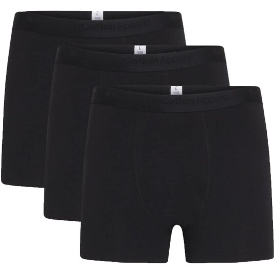 KnowledgeCotton Apparel Anker 3-Pack Underwear Black Jet KnowledgeCotton Apparel Anker 3-Pack Underwear Black Jet