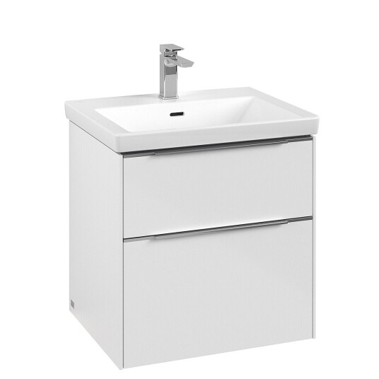 Villeroy & Boch  Subway 3.0 Servantskap m/2 skuffer 572x576x478 mm Hvit Høyglans