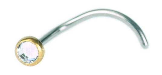 Blomdahl Nässmycke titan crystal guld 3mm