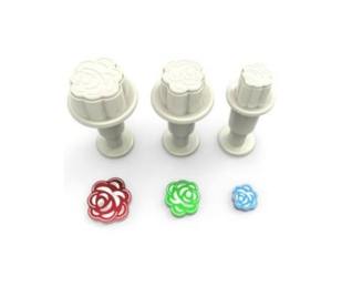 Miniutstikkere Med Stempel Rose Pk/3 Miniutstikkere Med Stempel Rose Pk/3