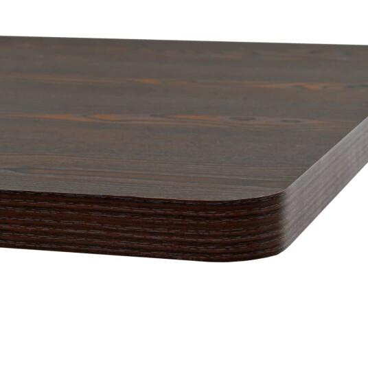 Bistrobord MDF og stål firkantet 80x80x75 cm mørk aske 245611 Bistrobord MDF og stål firkantet 80x80x75 cm mørk aske 245611