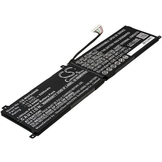 MSI P75 CREATOR 9SE-444TW batteri (5200 mAh 15.2 V, Sort) MSI P75 CREATOR 9SE-444TW batteri (5200 mAh 15.2 V, Sort)