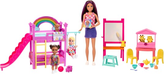 Barbie Skipper First Jobs barnevakt lekesett med 3 dukker og masse tilbehør