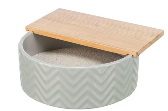 Sandbad I Keramikk Og Tre 20Cm