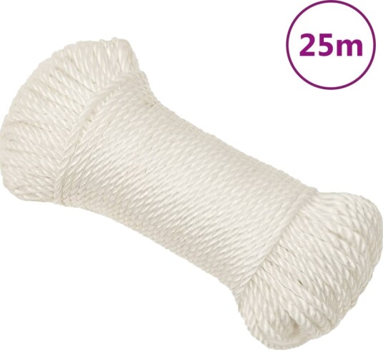  Arbeidstau hvit 3 mm 25 m polypropylen