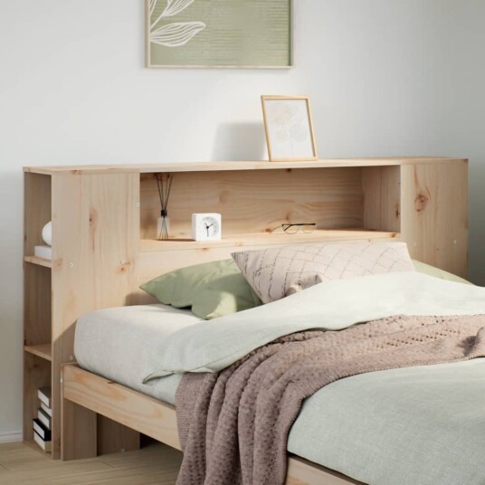 Hodegavl med oppbevaring 160 cm heltre furu 8721158396372
