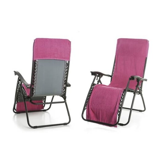 Strandhåndkle med hette - cerisse